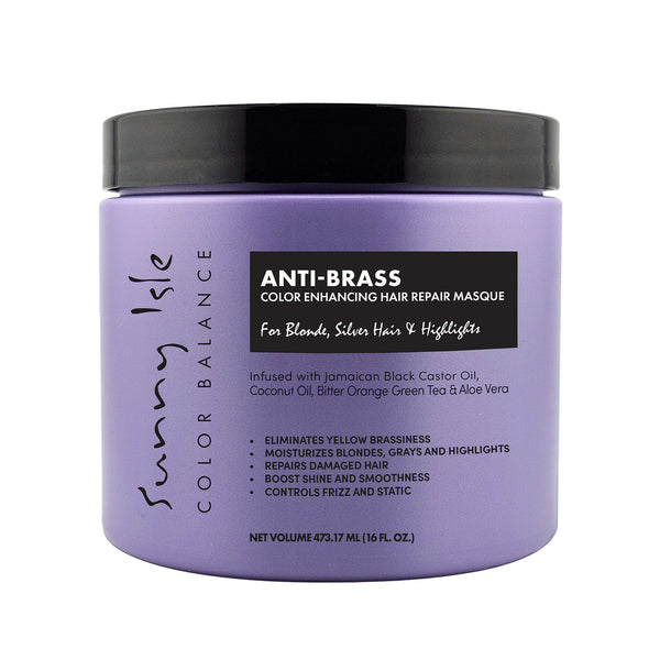sunny isle Sunny Isle Anti-Brass Color Enhancing Purple Hair Repair Masque 16oz