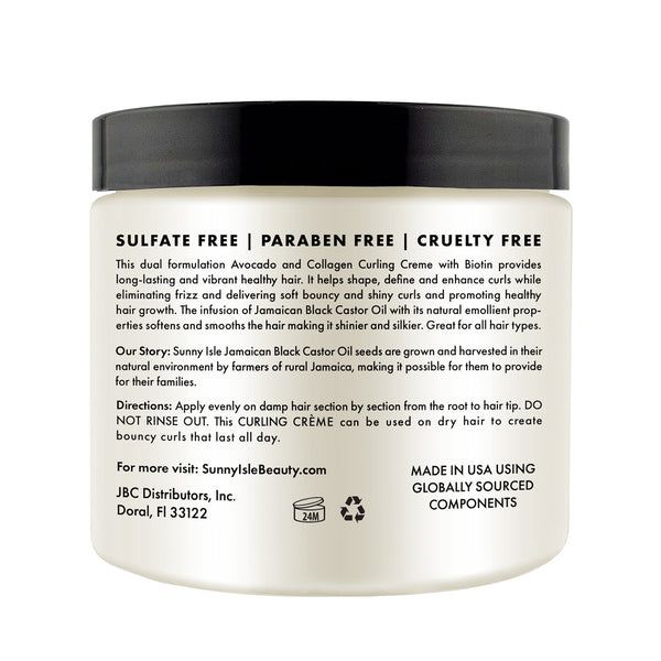 Sunny Isle Sunny Isle Avocado And Collagen Curling Crème 16oz With Biotin