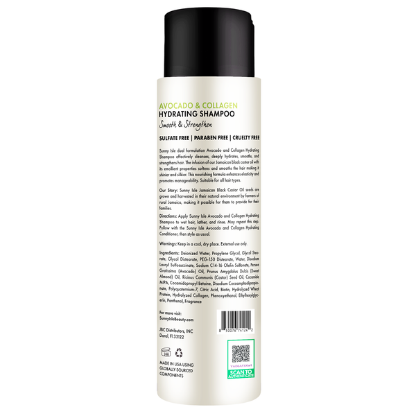 Sunny Isle Sunny Isle Avocado & Collagen Hydrating Shampoo 12oz With Biotin And Collagen
