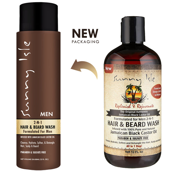 Sunny Isle Sunny Isle Jamaican Black Castor Oil Formulated For Men 2-N-1 Hair And Beard Wash 12oz
