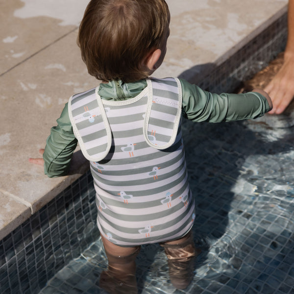 Sunnylife Baby Wetsuit - Sammy The Seagull Green Stripe