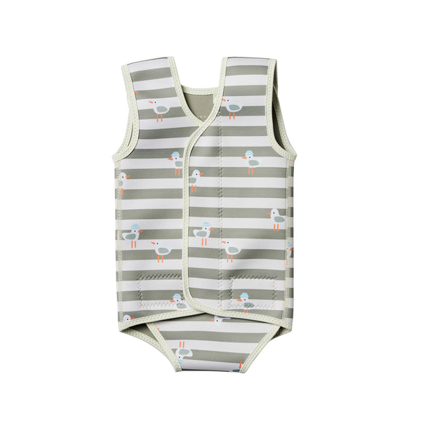 sunnylife Baby Wetsuit - Sammy the Seagull Green Stripe