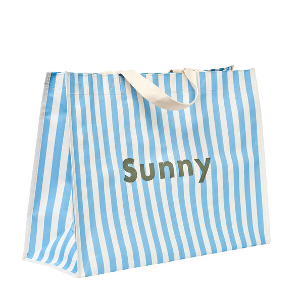 sunnylife Carryall Beach Bag - La Mer Med Blue Stripe