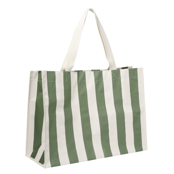 sunnylife Carryall Beach Bag - The Vacay Olive Stripe