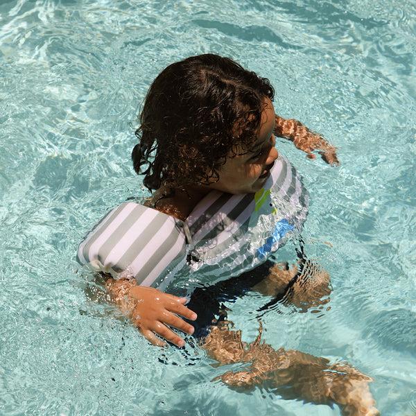 Sunnylife Floatie Jacket 3-6 - Eli The Elephant Green Stripe