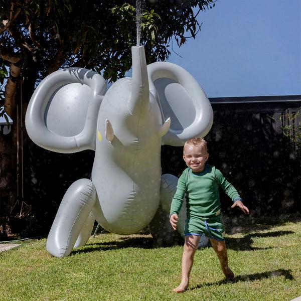 Sunnylife Inflatable Giant Sprinkler - Eli The Elephant Grey
