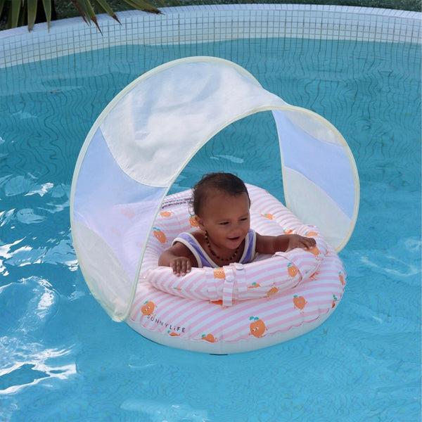 Sunnylife Interactive Baby Float - Poppy The Peach Pink Stripe