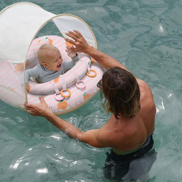 Sunnylife Interactive Baby Float - Poppy The Peach Pink Stripe