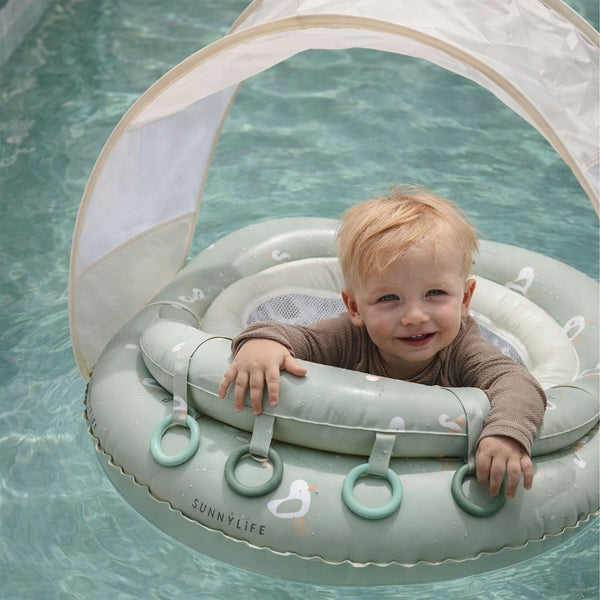 Sunnylife Interactive Baby Float - Sammy The Seagull Green