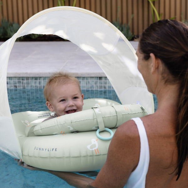 Sunnylife Interactive Baby Float - Sammy The Seagull Green