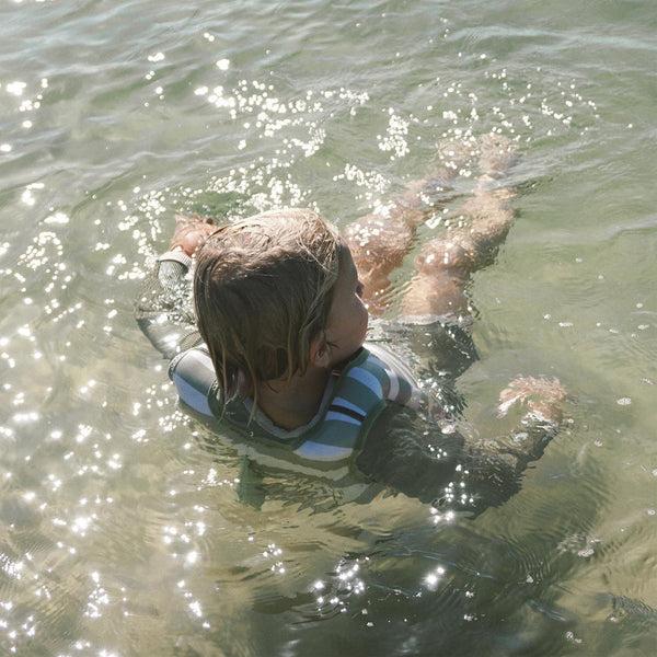 Sunnylife Kids Swim Vest 1-2 - Into The Wild Green Stripe