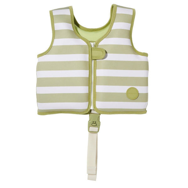 sunnylife Kids Swim Vest 1-2 - Into the Wild Green Stripe