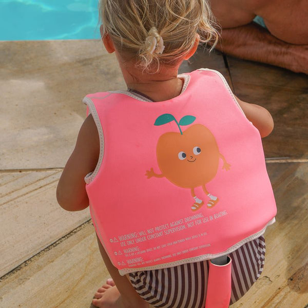 Sunnylife Kids Swim Vest 1-2 - Poppy The Peach Neon Pink