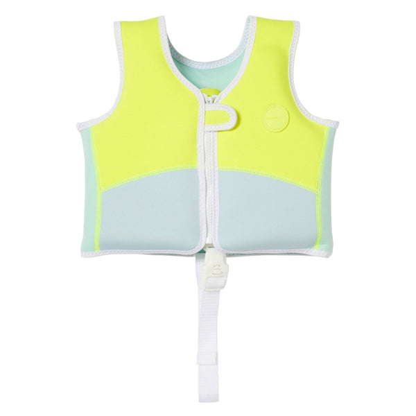 sunnylife Kids Swim Vest 1-2 - Salty the Shark Neon Yellow
