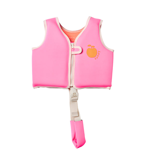 sunnylife Kids Swim Vest 2-3 - Poppy the Peach Neon Pink
