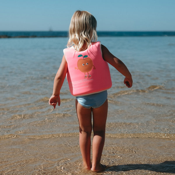 Sunnylife Kids Swim Vest 3-6 - Poppy The Peach Neon Pink