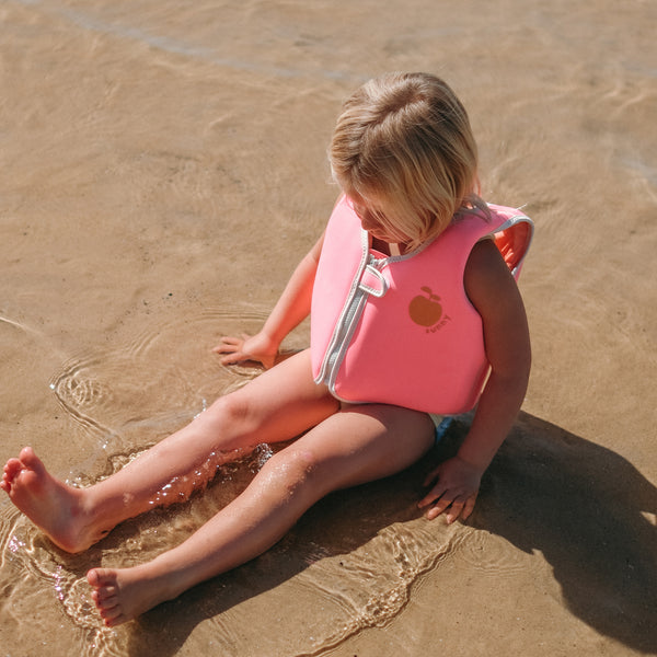 Sunnylife Kids Swim Vest 3-6 - Poppy The Peach Neon Pink