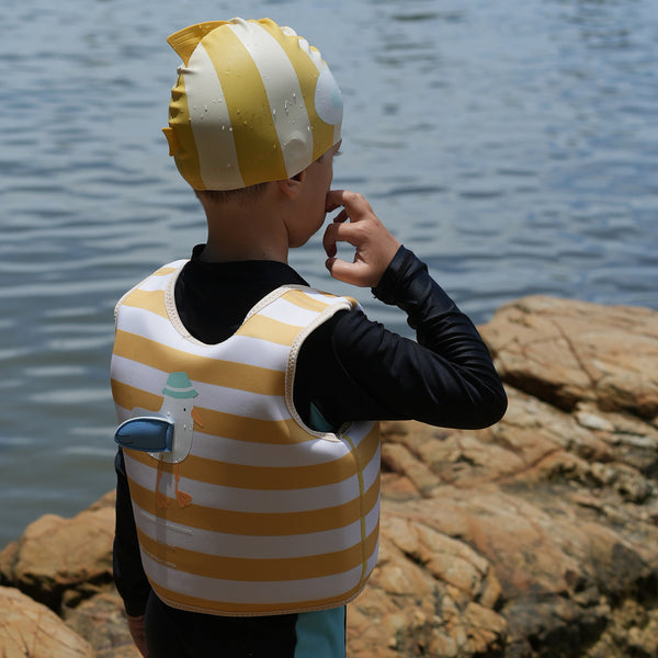 Sunnylife Kids Swim Vest 3-6 - Sammy The Seagull Yellow Stripe