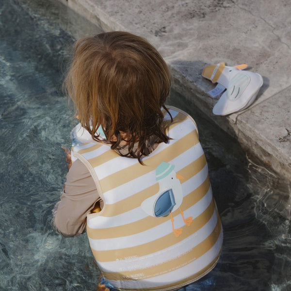 Sunnylife Kids Swim Vest 3-6 - Sammy The Seagull Yellow Stripe