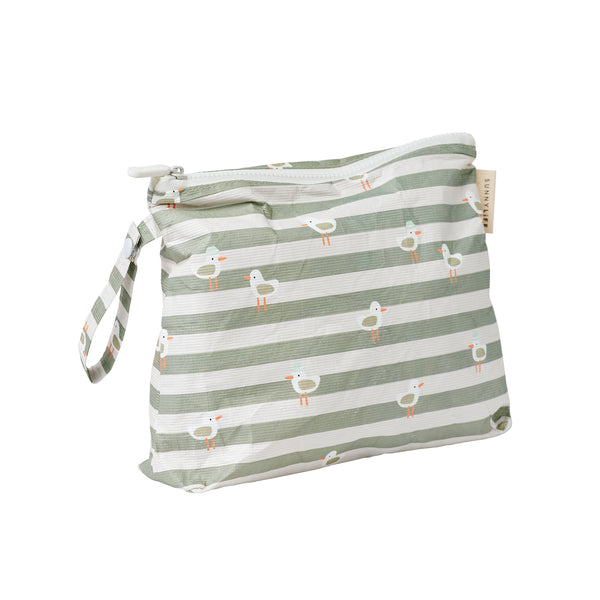 sunnylife Kids Wet Bag - Sammy the Seagull Green Stripe