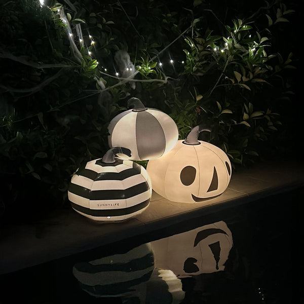 Sunnylife Light Up Black & White Inflatable Halloween Pumpkins Set Of 3
