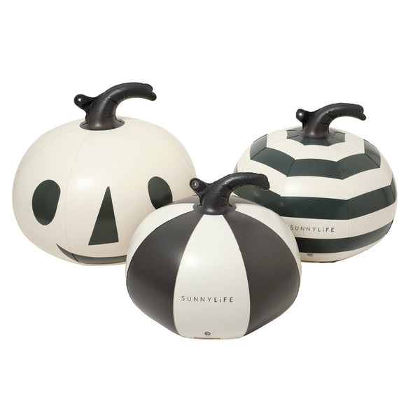sunnylife Light Up Black & White Inflatable Halloween Pumpkins Set of 3