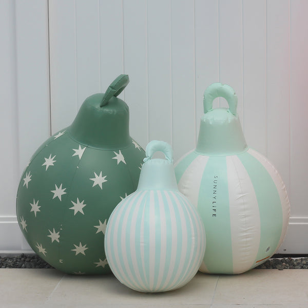 Sunnylife Light Up Christmas Baubles Green Set Of 3