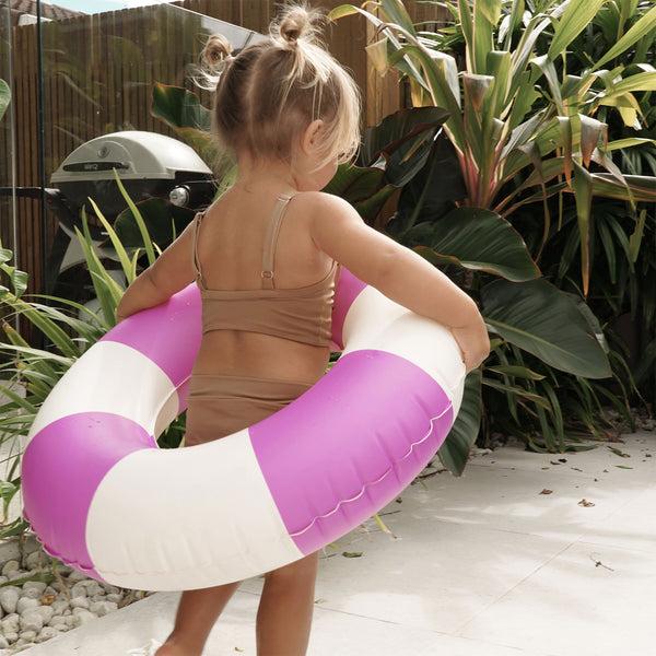 Sunnylife Mini Tube Pool Ring - Pool Party Magenta Stripe