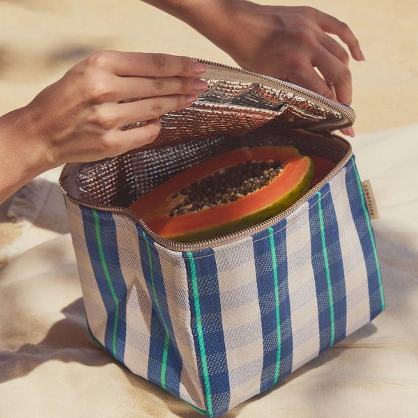 Sunnylife Recycled Nylon Cooler Lunch Bag - La Mer Blue Neon