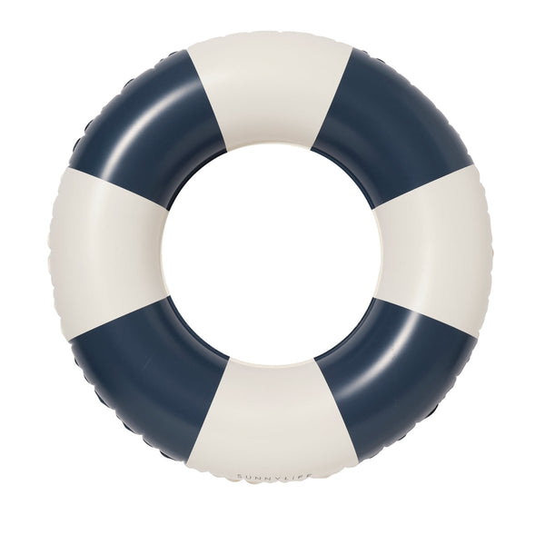 sunnylife Slim Tube Pool Ring - Le Weekend Navy Stripe