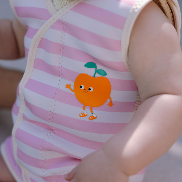Sunnylife Baby Wetsuit - Poppy The Peach Pink Stripe