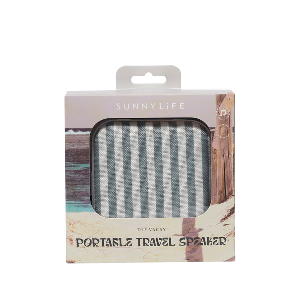 Sunnylife Beach Speaker - The Vacay Olive Stripe