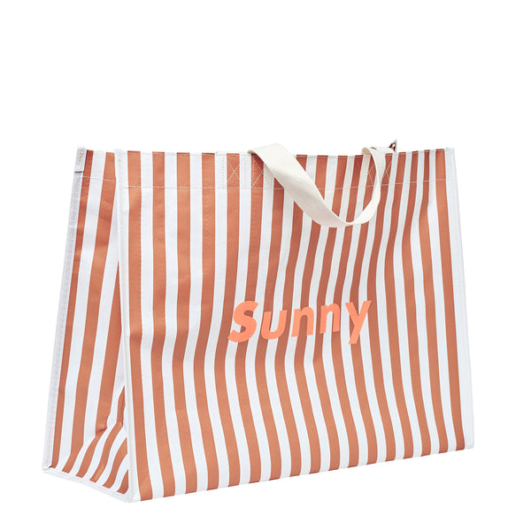 sunnylife Carryall Beach Bag - Tierra Clay Stripe