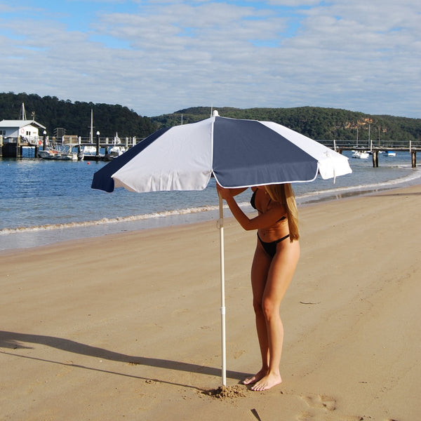 Sunnylife Compact Beach Umbrella - Marine Stripe