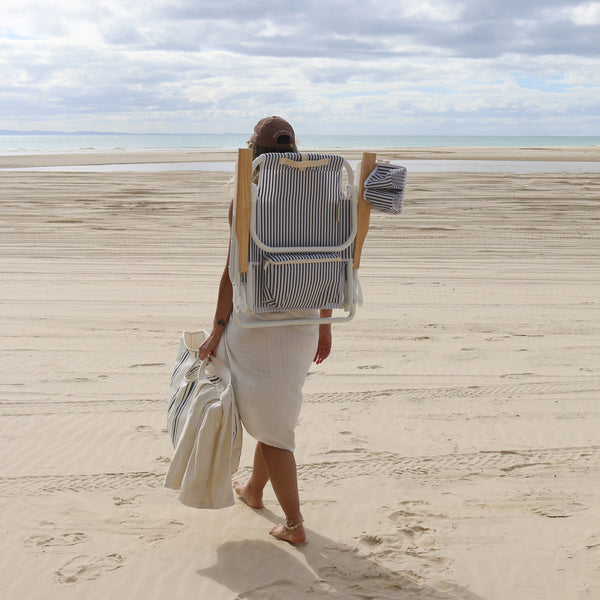 Sunnylife Deluxe Beach Chair - Navy Stripe