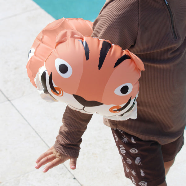 Sunnylife Inflatable Arm Band - Tino The Tiger Clay