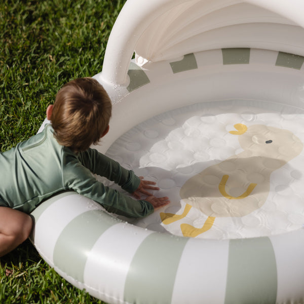 Sunnylife Kids Pool - Dex The Duck Green Stripe