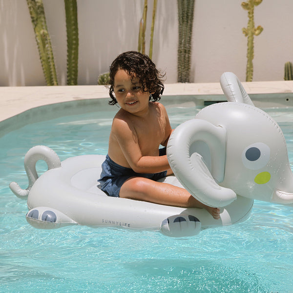 Sunnylife Kids Ride-On Float - Eli The Elephant Grey