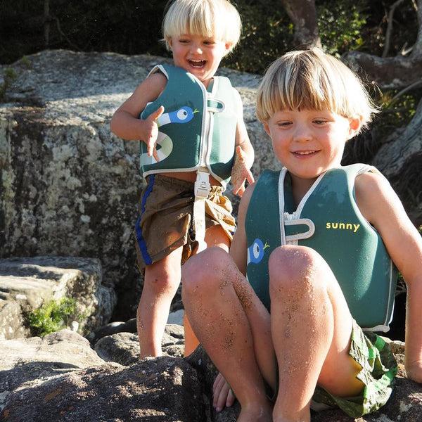 Sunnylife Kids Swim Vest 1-2 - Into The Jungle Green