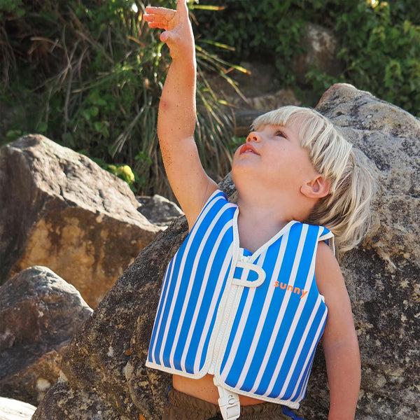 Sunnylife Kids Swim Vest 1-2 - Tino The Tiger Blue