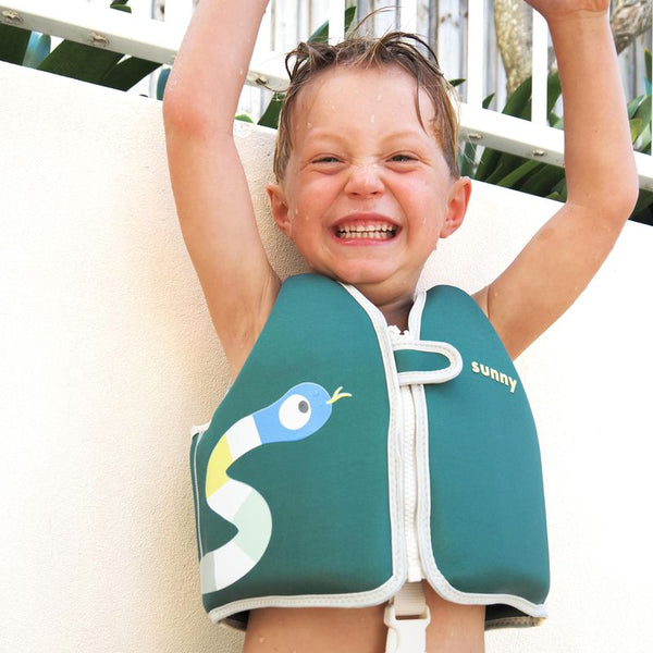 Sunnylife Kids Swim Vest 2-3 - Into The Jungle Green