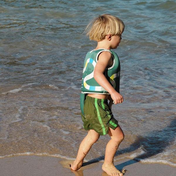 Sunnylife Kids Swim Vest 2-3 - Into The Jungle Green