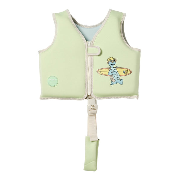sunnylife Kids Swim Vest 2-3 - Shred Turtle Green