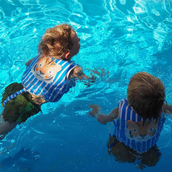 Sunnylife Kids Swim Vest 2-3 - Tino The Tiger Blue