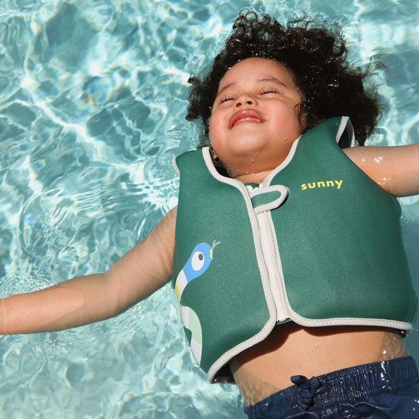 Sunnylife Kids Swim Vest 3-6 - Into The Jungle Green