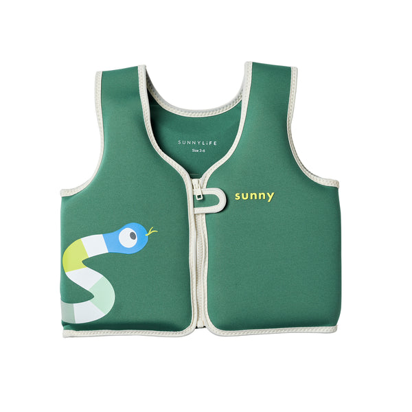 sunnylife Kids Swim Vest 3-6 - Into the Jungle Green