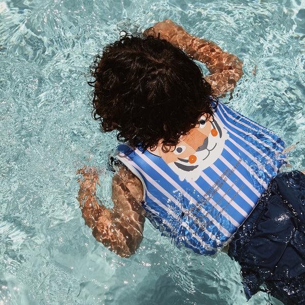 Sunnylife Kids Swim Vest 3-6 - Tino The Tiger Blue