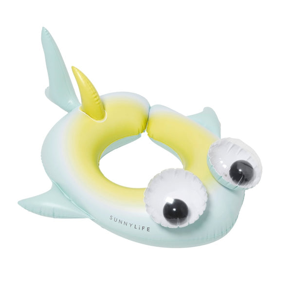 sunnylife Kids Tube Pool Ring - Salty the Shark Blue