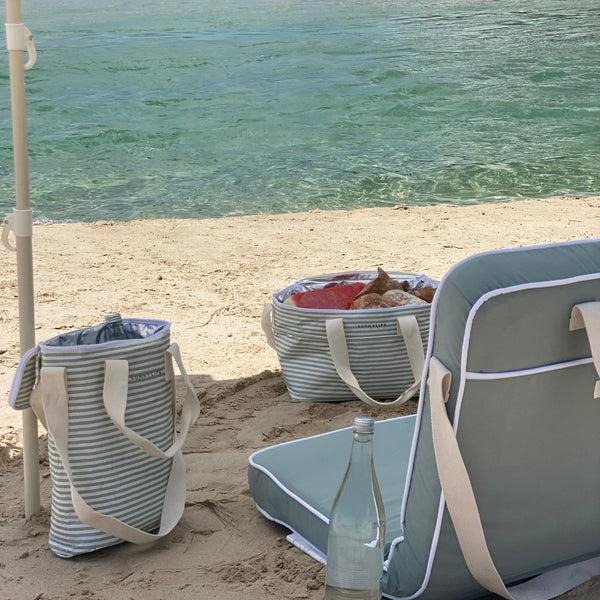Sunnylife Light Cooler Bag - La Palma Sage Stripe