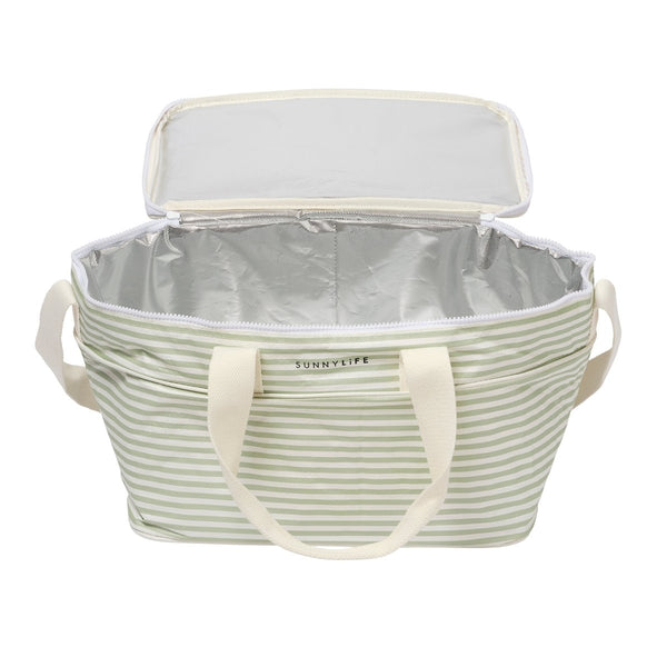 Sunnylife Light Cooler Bag - La Palma Sage Stripe